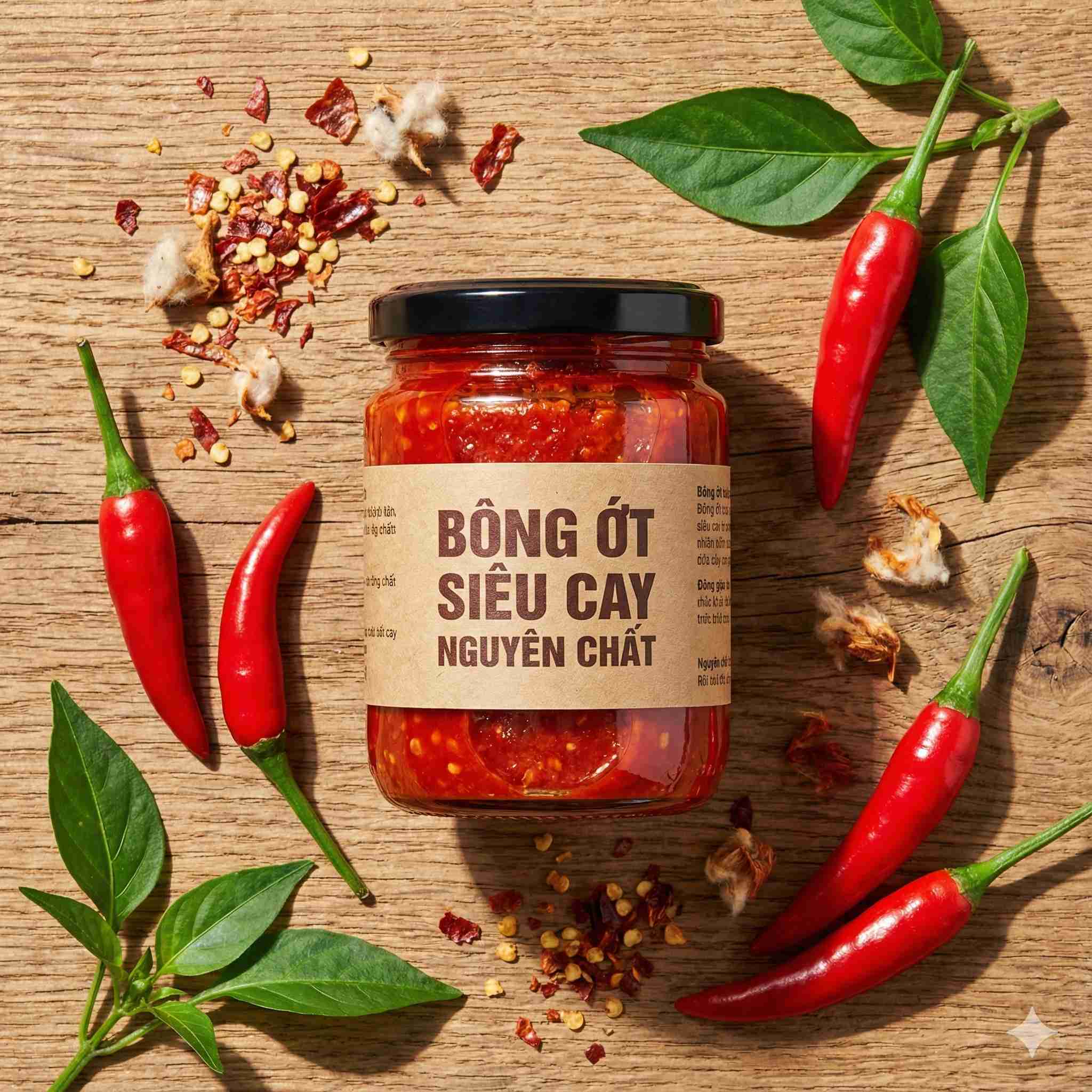 Tương ớt siêu cay nguyên chất Bông Ớt